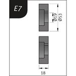 Produktbild für Typ E7, Ø 53 x 19 x 18 mm