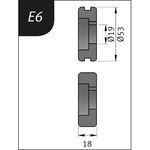 Produktbild für Typ E6, Ø 53 x 19 x 18 mm